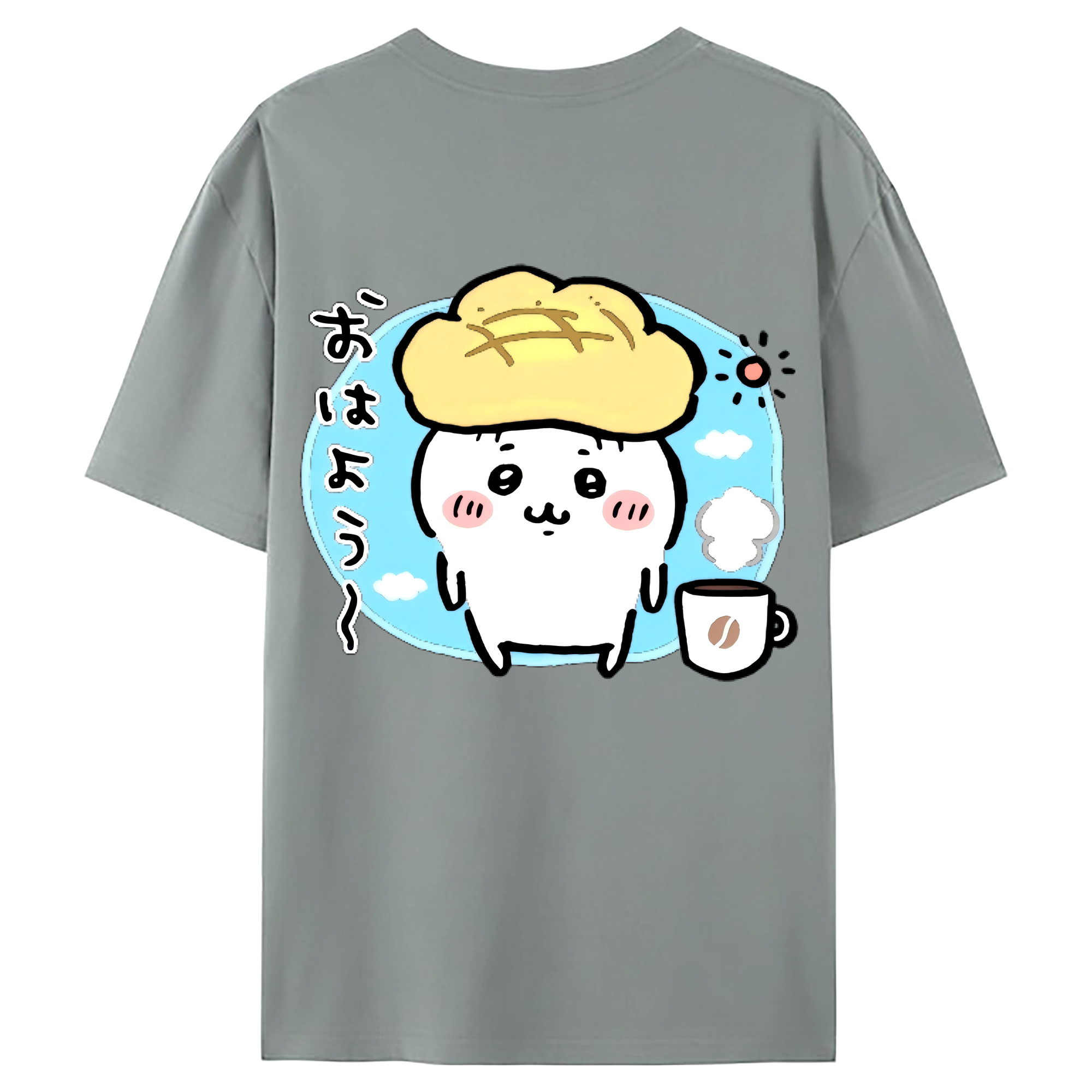 （画像用） ちいかわ ちいかわ Chii-kawa chiikawa 綿100％ メンズ半袖Tシャツ（バックプリント） 通気性